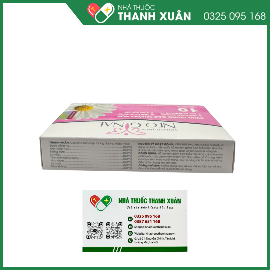 Viên Đặt Phụ Khoa NEO GYNAL hỗ trợ điều trị viêm nhiễm âm đạo, viêm cổ tử cung